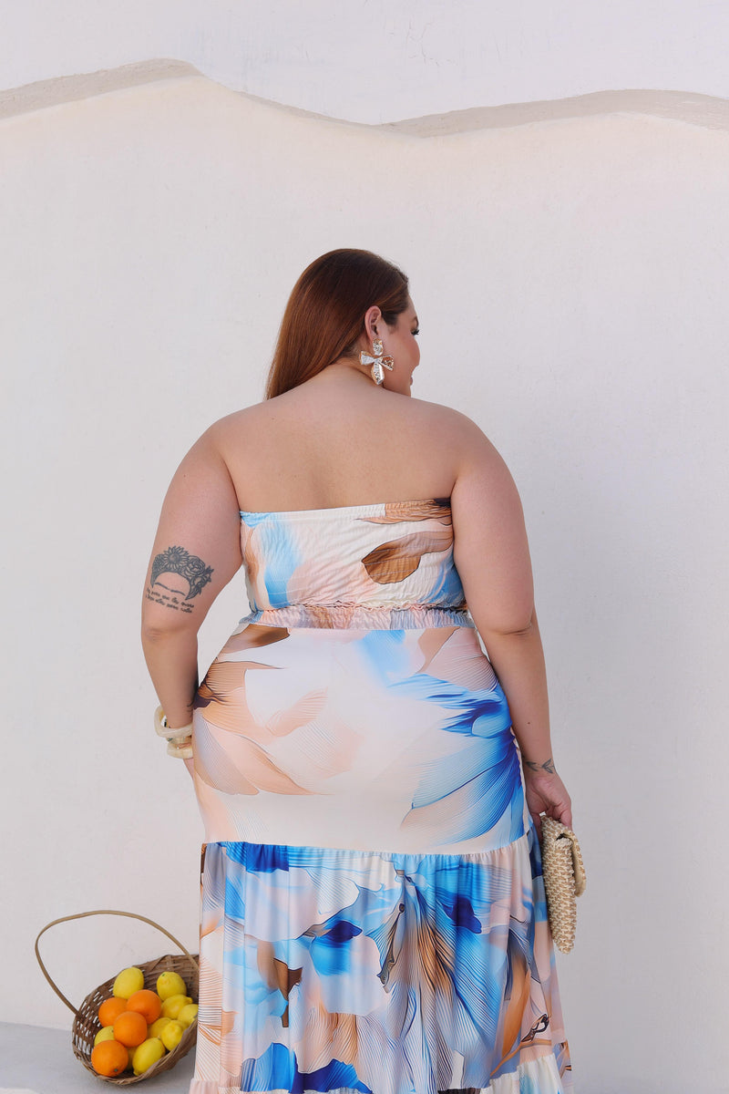 Vestido Vanessa azul floral