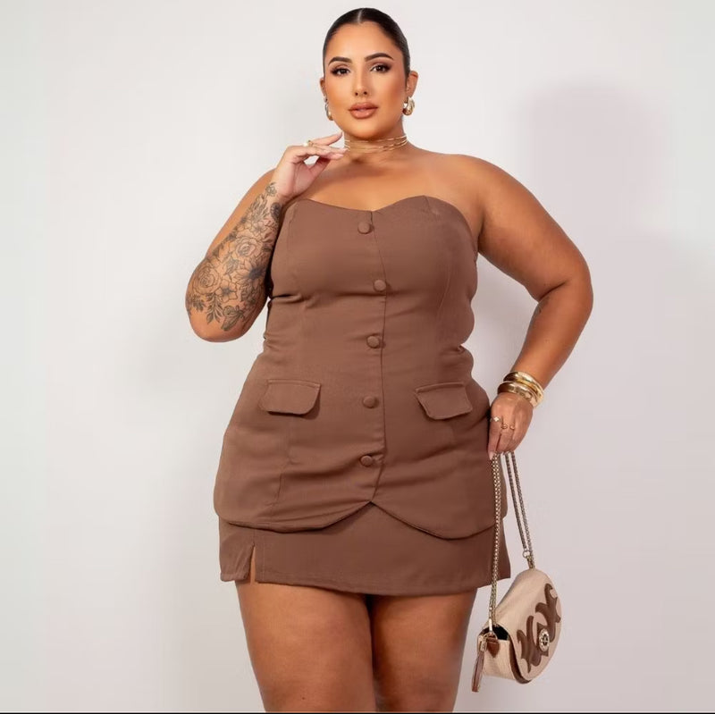 Conjunto Alfaiataria  Plus Size