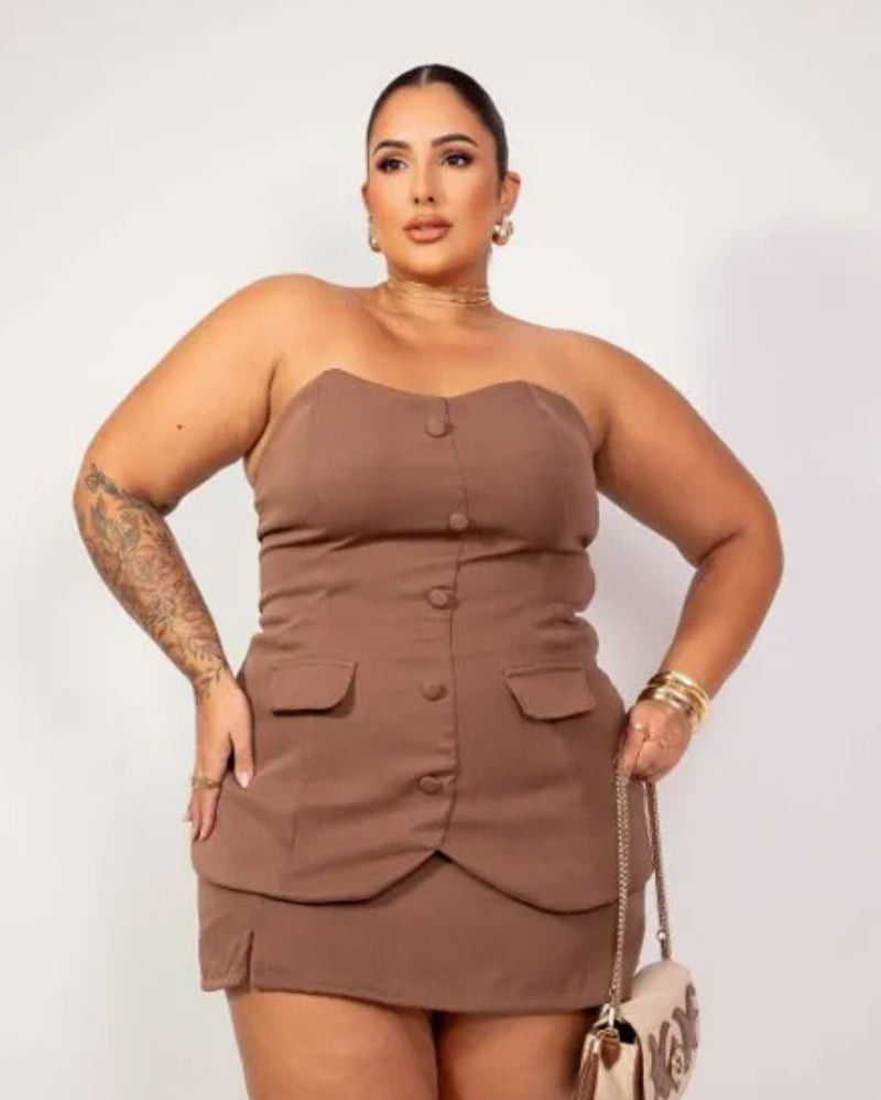 Conjunto Alfaiataria  Plus Size