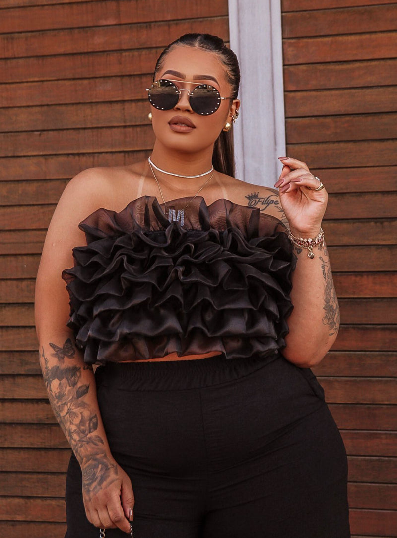 Cropped Voil Fluflu Plus size