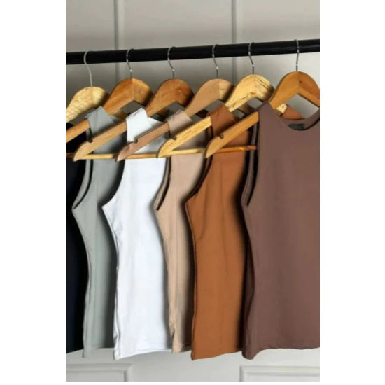 Regata Blusa Feminina Suplex Duplo Básica Lisa Blogueira Tendencia