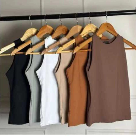 Regata Blusa Feminina Suplex Duplo Básica Lisa Blogueira Tendencia
