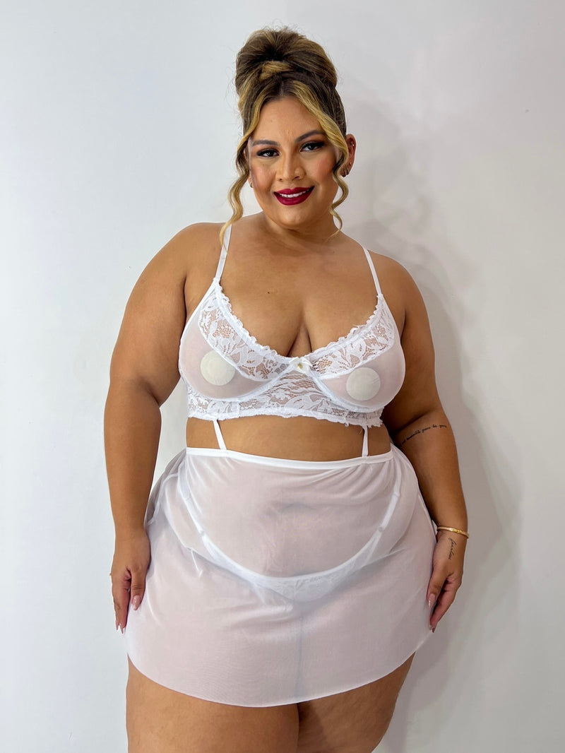Camisola Sensual + Calcinha Raquel